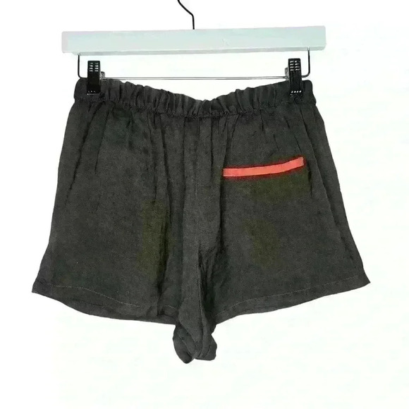 Zara Basic women's dark green satin lounge shorts size medium - Picture 2 of 9